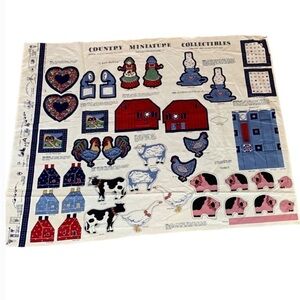 Country Miniatures Collectibles I Love Quilting sewing panel Springs Industries